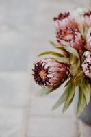 bouquet di protea rosa foto