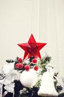 decorazione natalizia stella rossa foto