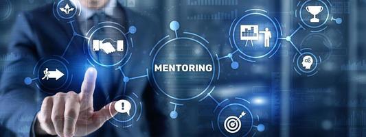 mentoring motivazione coaching carriera concetto di tecnologia aziendale foto