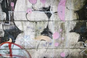 astratto colorato urbano street art graffiti texture di sfondo. primo piano di pittura murale di arte moderna urbana. foto