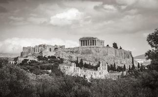 acropoli di atene rovine partenone grecia capitale atene in grecia. foto