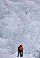 arrampicata su ghiaccio in Canada foto