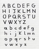 lettere dell'alfabeto scritte a mano foto