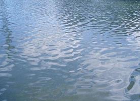 sfondo della superficie dell'acqua blu foto