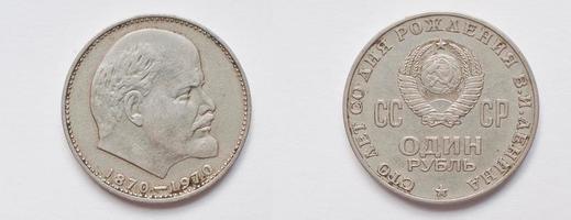 set di monete commemorative 1 rublo urss del 1970, mostra i 100 anni dalla nascita di lenin foto