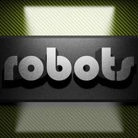 robot parola di ferro sul carbonio foto