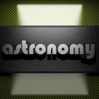 astronomia parola di ferro sul carbonio foto