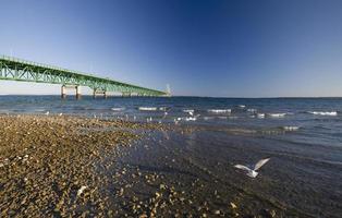 mackinaw city bridge michigan foto