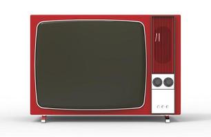 illustrazione 3d retrò vintage vecchia tv rossa foto