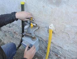 misuratore di portata del contatore del gas per misurare il volume dei gas combustibili foto