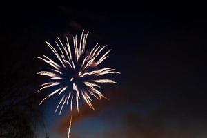 fuochi d'artificio nel cielo notturno foto