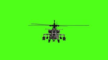 elicottero militare su schermo verde. illustrazione 3d foto