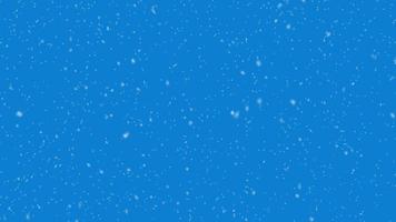 fiocchi di neve che cadono su sfondo blu, neve invernale. rendering 3D foto