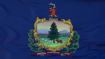 bandiera dello stato del vermont, regione degli stati uniti, ondeggiante al vento. rendering 3D foto