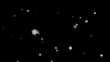 cartone animato neve che cade con sfondo di trasparenza del canale alfa. illustrazione 3d foto