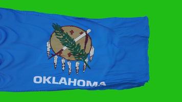 bandiera dell'oklahoma su schermo verde. perfetto per il tuo sfondo usando lo schermo verde. rendering 3D foto