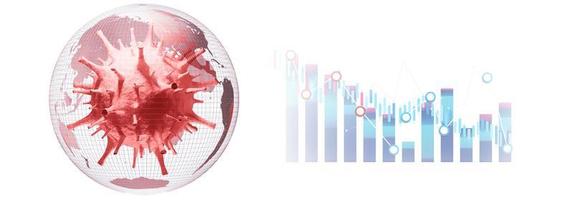 crisi del virus corona in tutto il mondo. illustrazione 3d foto