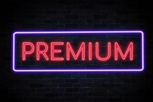 banner al neon premium. foto