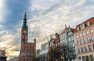 municipio a dluga long market street, gdansk, polonia foto