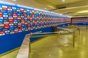 zona di interviste flash dello stadio camp nou. no campo foto