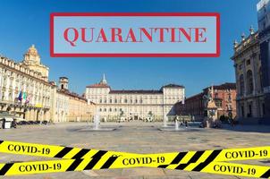 quarantena in italia. nessun concetto di viaggio e blocco. foto