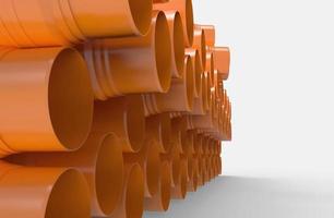 cilindro di plastica tubo texture di sfondo 3d rendering illustrazione foto