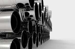 tubo in acciaio cilindro texture di sfondo 3d rendering illustrazione foto