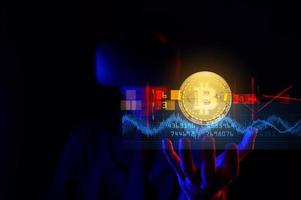 commercio commercio criptovaluta monete bitcoin scambi investire metaverse azioni tecnologia blockchain trading nft foto
