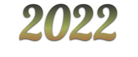 concetto di design creativo del nuovo anno 2022 foto