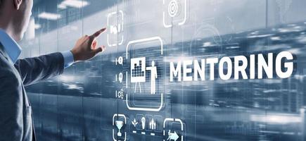 mentoring motivazione coaching carriera concetto di tecnologia aziendale foto