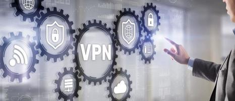 rete privata virtuale o concetto di sicurezza Internet foto