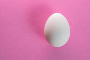 uovo sullo sfondo rosa foto