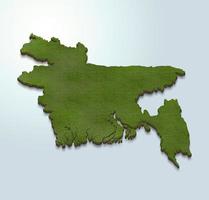 Illustrazione della mappa 3d del Bangladesh foto