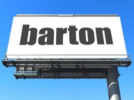 Barton parola sul cartellone foto