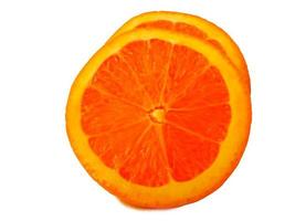 fetta d'arancia isolato su sfondo bianco foto
