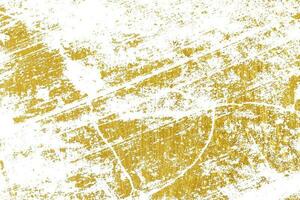 trama di schizzi d'oro. elemento di design del tratto di pennello. motivo di sfondo dorato grunge di crepe, graffi, scheggiature, macchie, macchie di inchiostro, linee foto