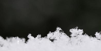 panorama di molti diversi cristalli di neve foto