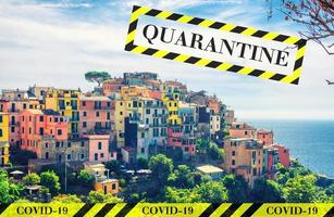 quarantena in italia. nessun concetto di viaggio e blocco. foto