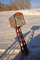 cassetta della posta in inverno saskatchewan foto