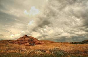 castello butte nella grande valle fangosa del saskatchewan foto