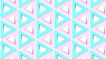 modello astratto geometria forma triangolo rosa pastello colorato carino sfondo. illustrazione 3d. poster o progettazione di siti Web foto