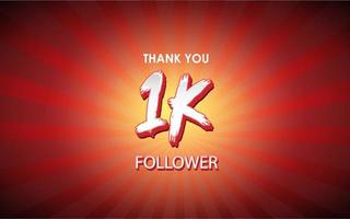 celebrare 100k, 200k, 10k, 2k, 1k, 500k, 400k, 300k, 1k follower firmano con segno dorato e coriandoli del design del banner dei social media foto