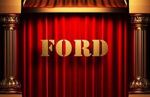 Ford parola d'oro sulla tenda rossa foto