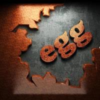 parola d'uovo di legno foto