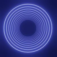 Cornice del cerchio magico incandescente 3D. onda di fuoco al neon incandescente. foto