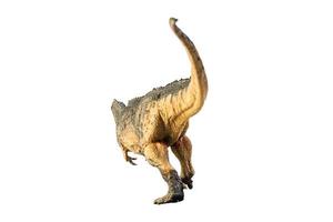 giganotosaurus, dinosauro su sfondo bianco. foto