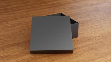 mockup di scatole scatola di imballaggio vuota rendering 3d foto