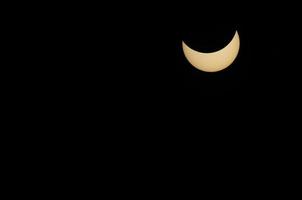 eclissi solare parziale a destra foto