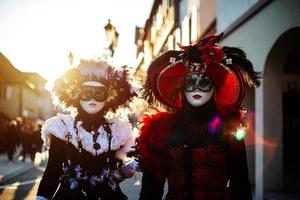 carnevale veneziano a rosheim, alsazia, francia. foto