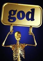 parola di dio e scheletro d'oro foto